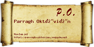 Parragh Oktávián névjegykártya